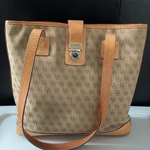 Vintage Dooney & Bourke Brown Monogram Bag